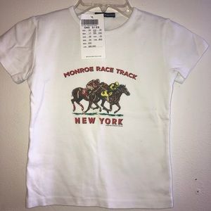 Graphic tee, Monroe Race Track/ New York shirt.
